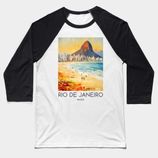 An Impressionist Painting of Rio de Janeiro - Brazil Baseball T-Shirt